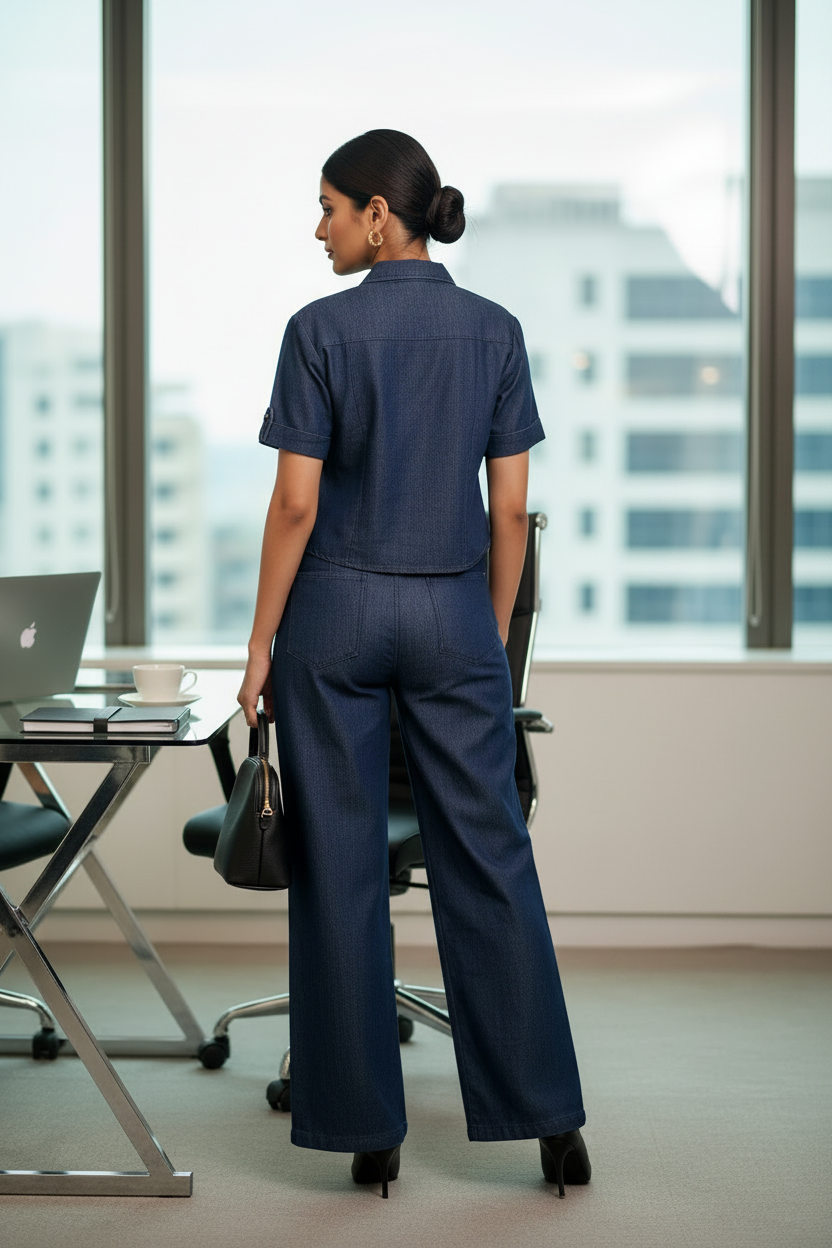 Keya Denim Blue Co ord set