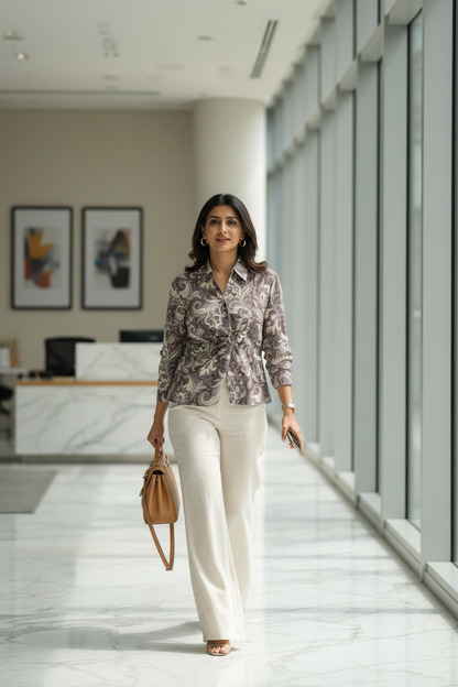 Meher Brown Trendy Co ordset
