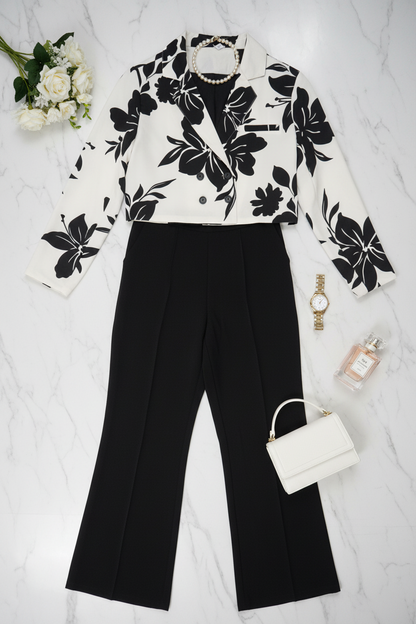 The Ayesha Power Black and White Co ordset