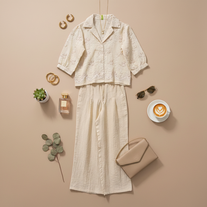 Charvi Pastel Yellow Co ordset