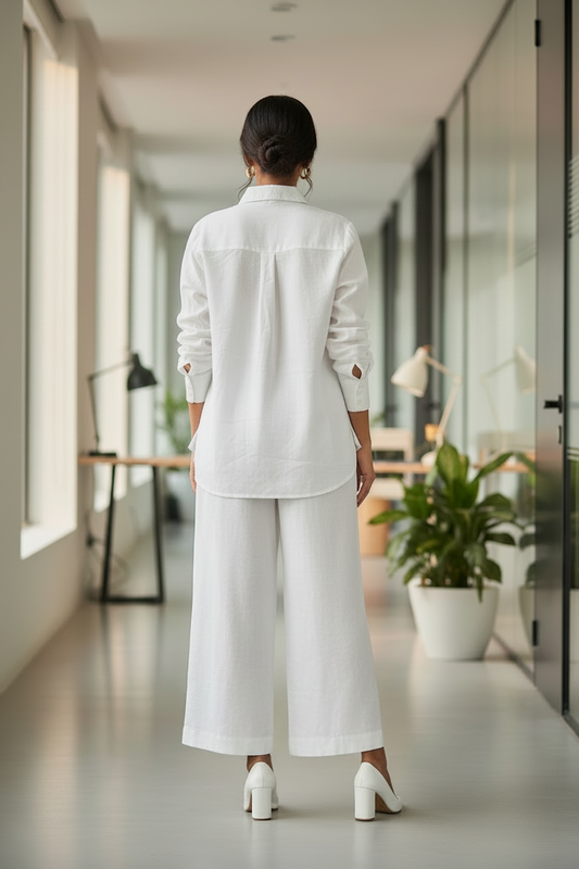 The Vanya Ease White Co ord Set