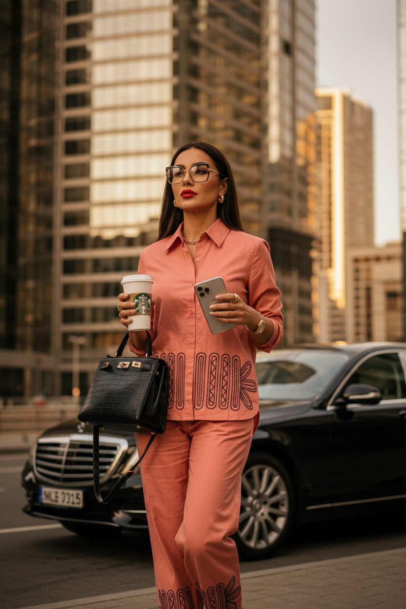 The Vanya Ease Orange Co ord Set