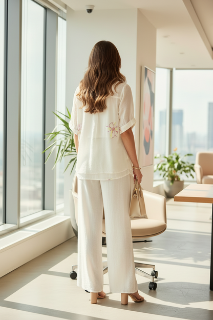 The Casual Chic White 3 Pc Co ordset