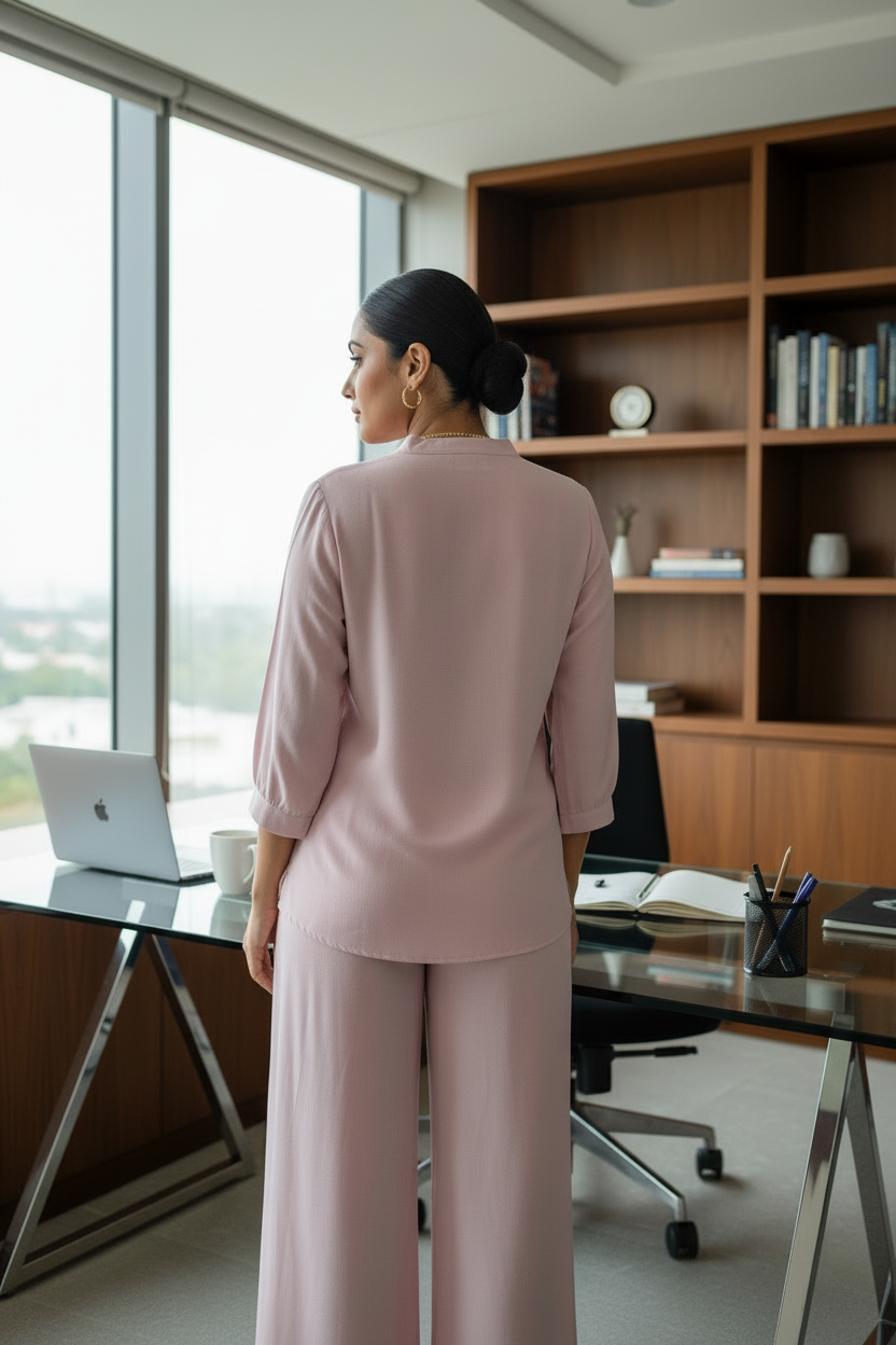 The Elina Grace Co ordset in Baby Pink
