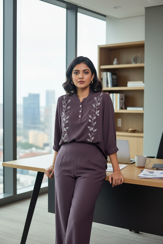 The Elina Grace Co ordset in Violet
