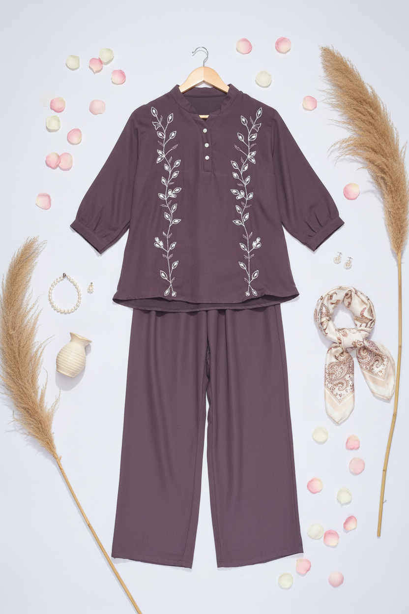 The Elina Grace Co ordset in Violet