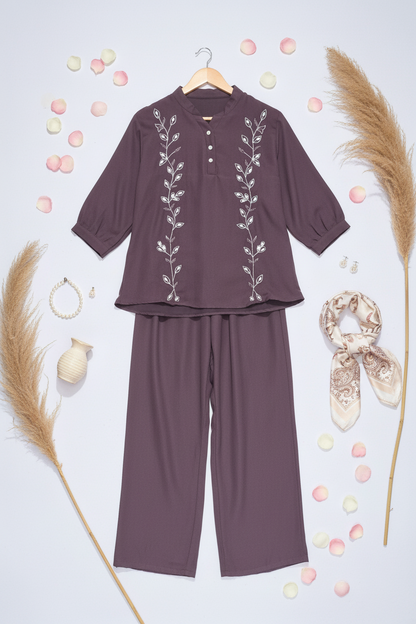 The Elina Grace Co ordset in Violet