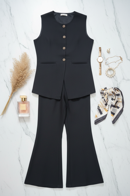 The Power Vest with Trouser in Black