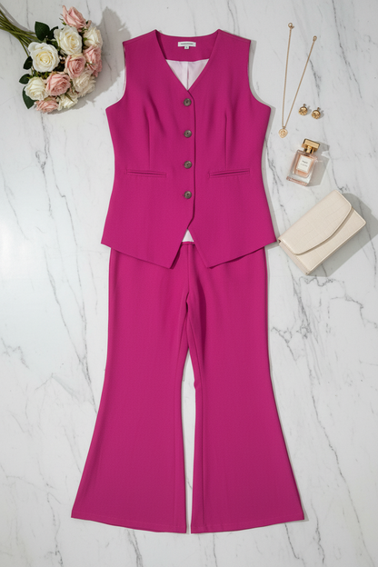 The Power Vest with Trouser in Pink