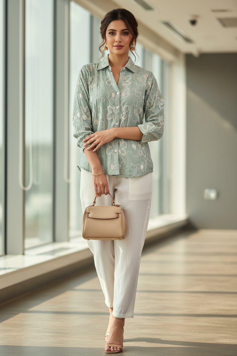 The Urban Move Co-ord in Pastel Green