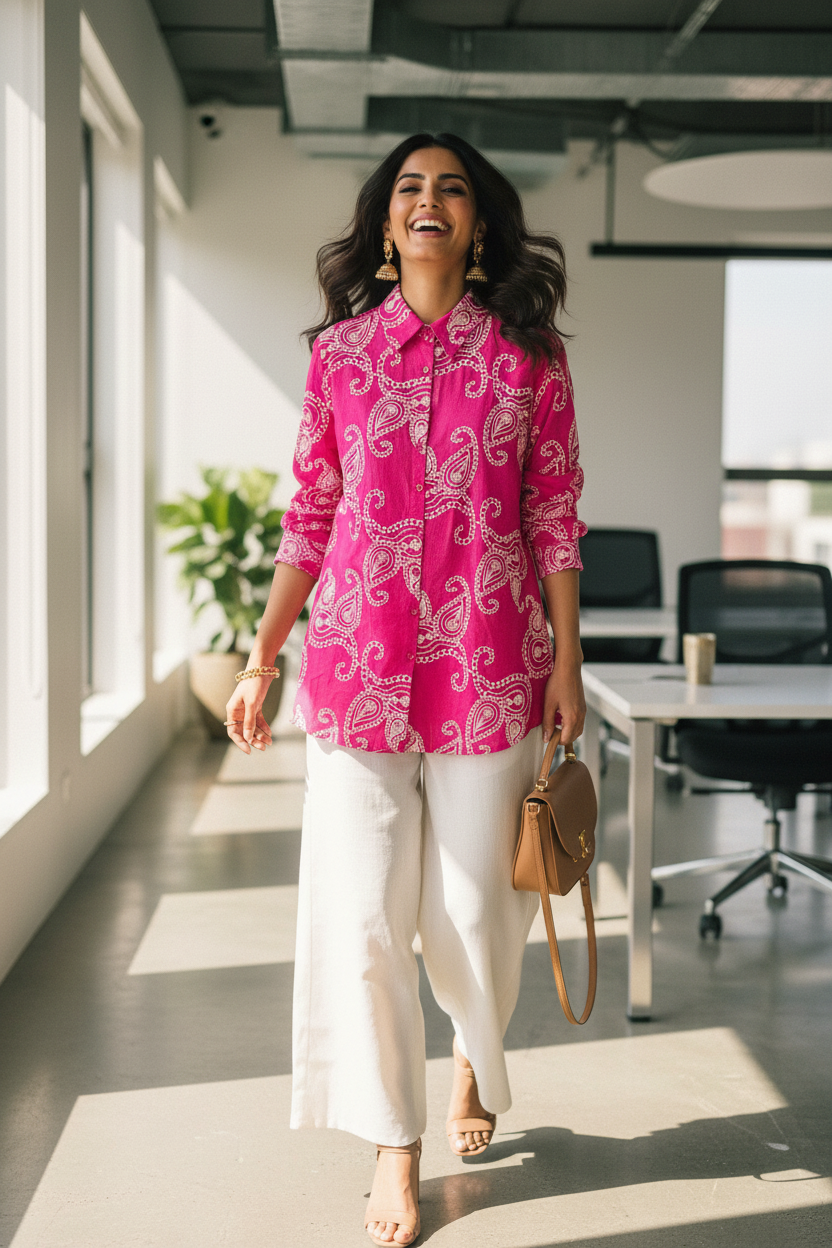 The Everyday Smart Co ord in Hot Pink