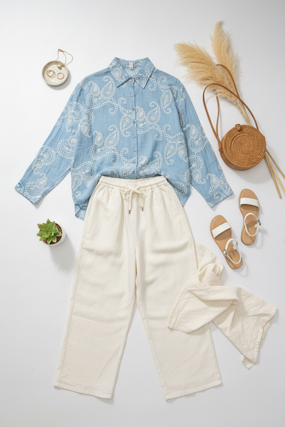 The Everyday Smart Co ord in Sky Blue