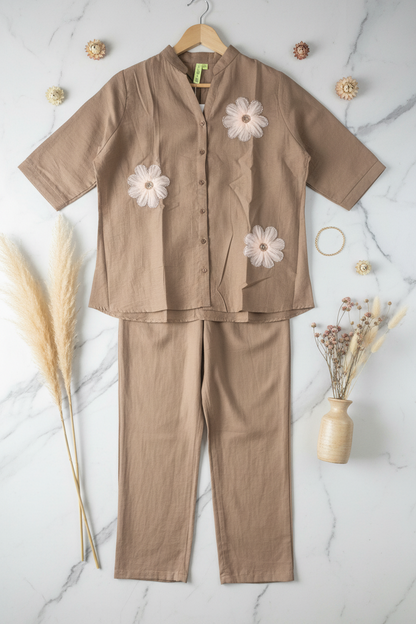 Avni Blush Co ord Set In Brown