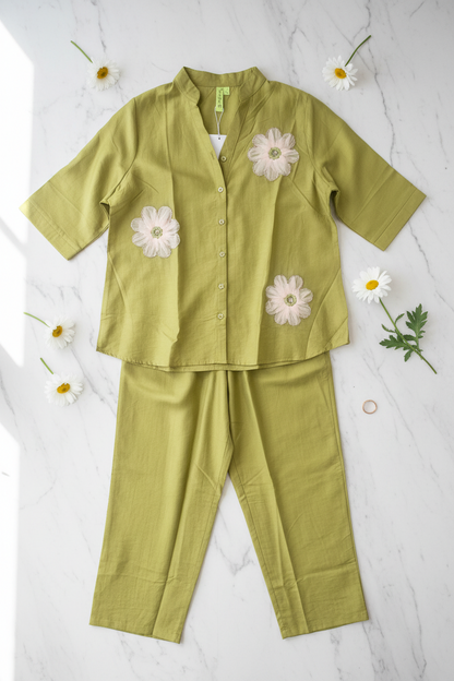 Avni Blush Co ord Set In Green