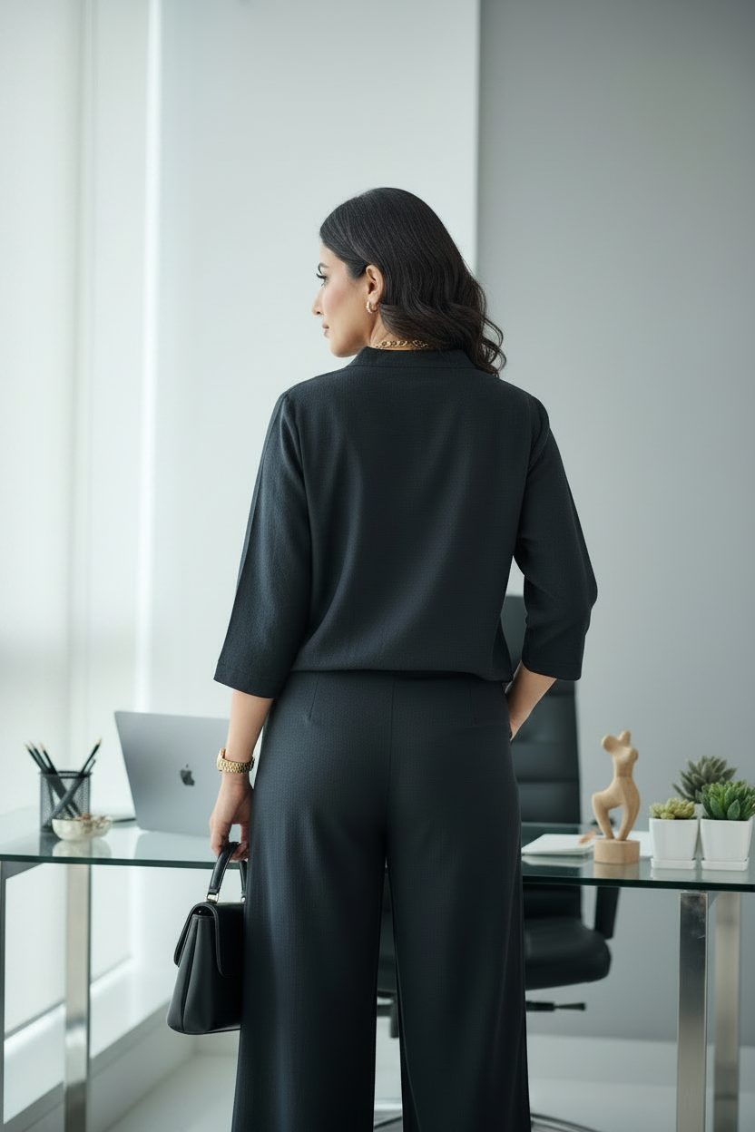 The Urban Muse Co ord Set In Black