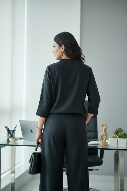 The Urban Muse Co ord Set In Black