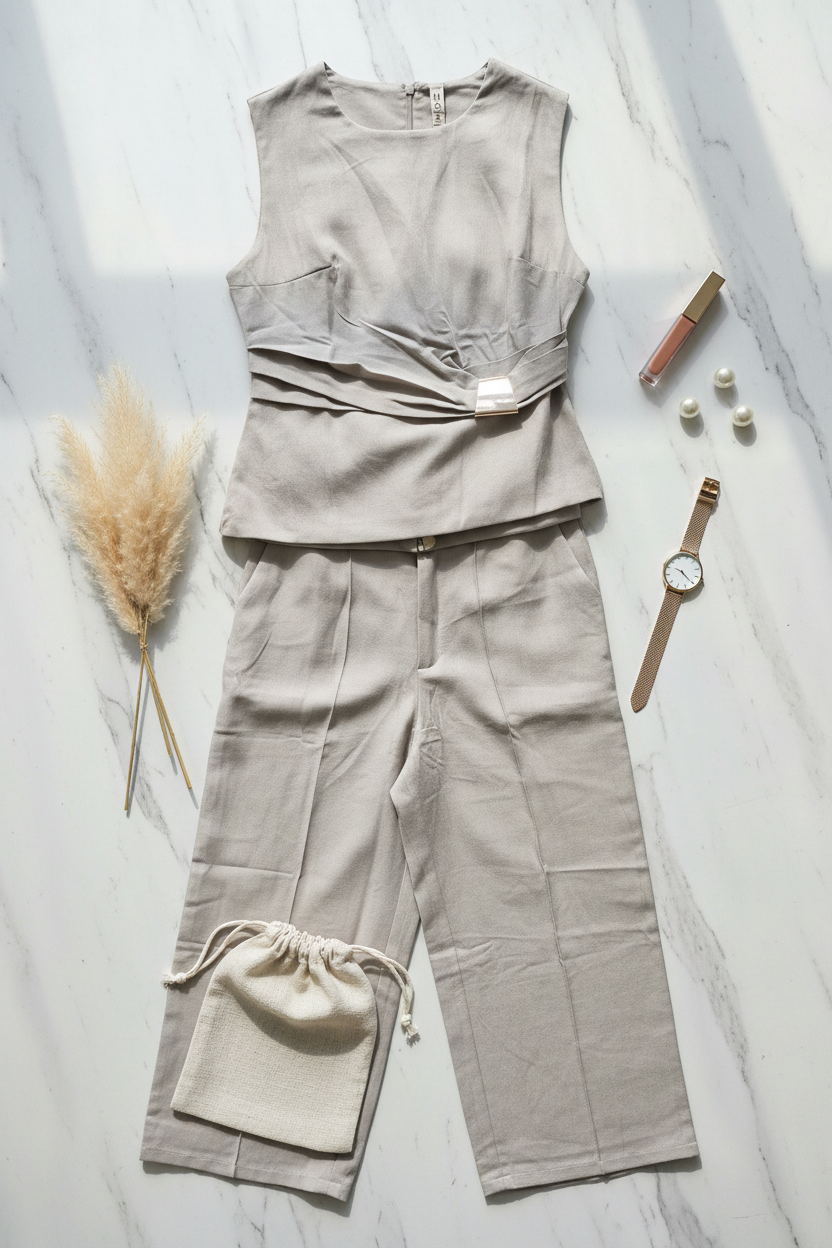 Sia Power Noir Co ord Set In Cream