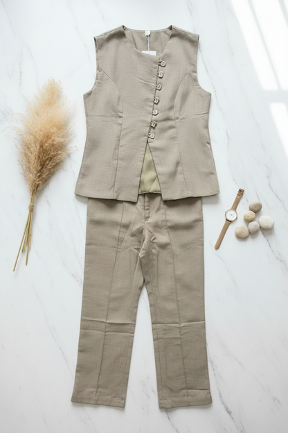 Tara Cross Button Formal Set