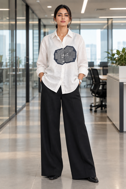 Ivory Mira Workday Coord Set In Black