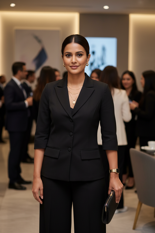 The Ira Black Blazer Set