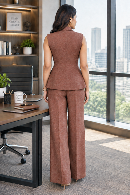 Amara Brown Wrap Set