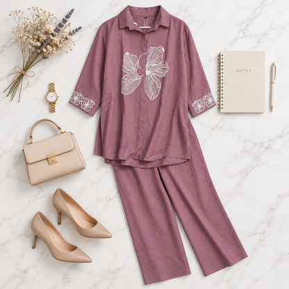 Tara Everyday Chic Set In Mauve