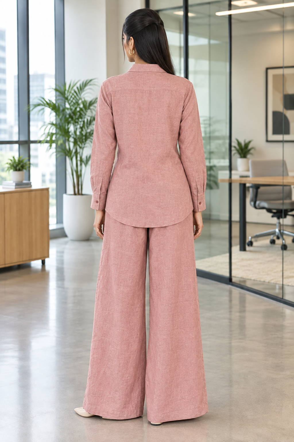 Mira Casual Coord Set In Peach