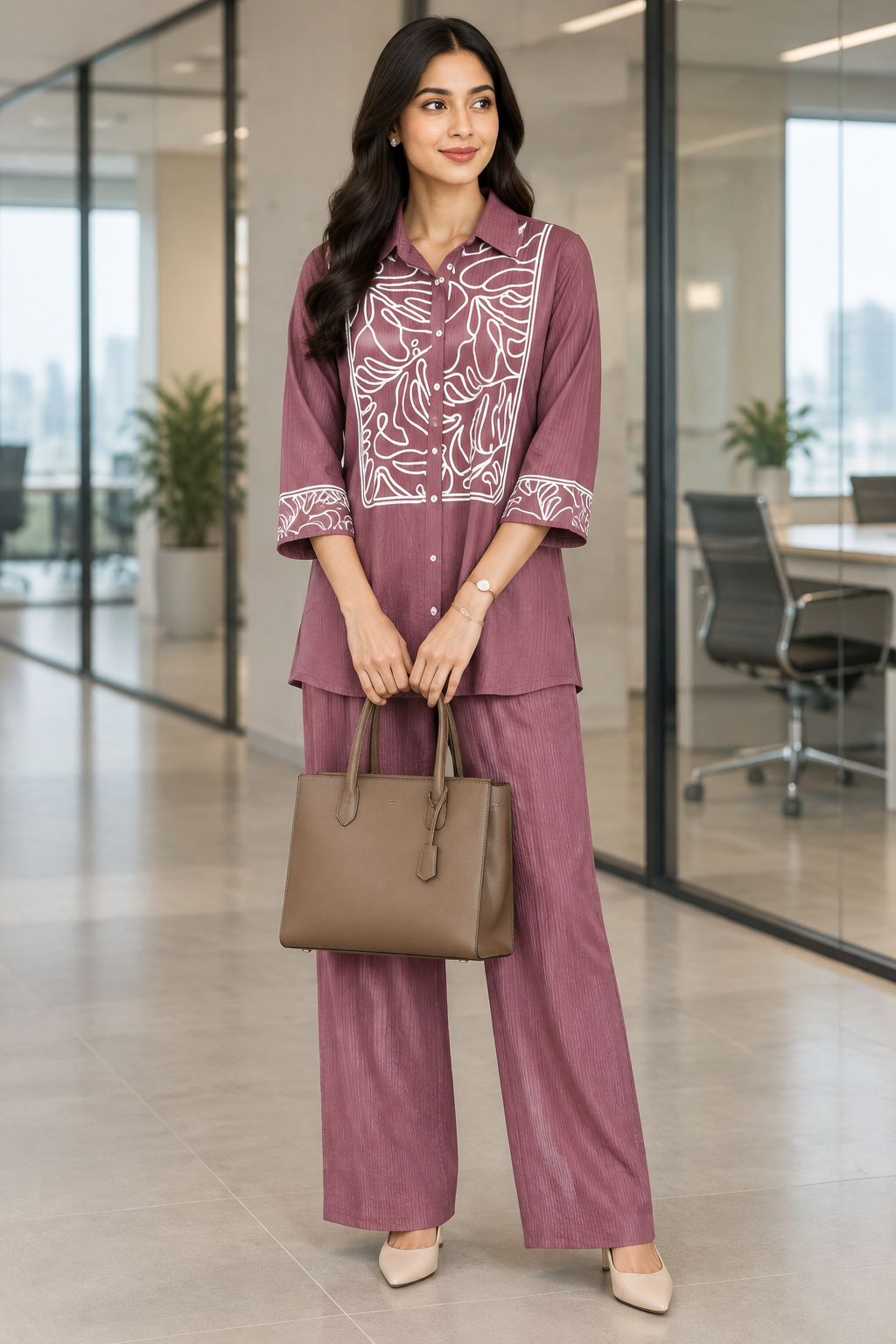 Avni Chic Coord In Maroon