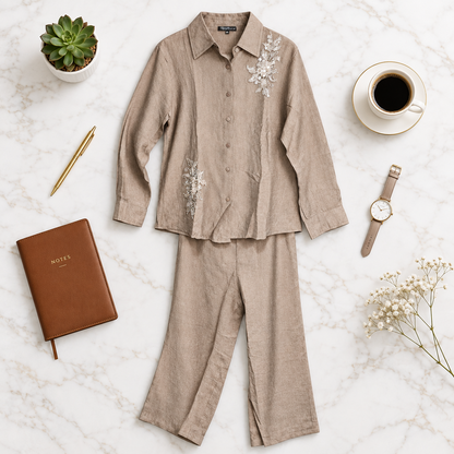 Anaya Relaxed Coord Set In Mocha