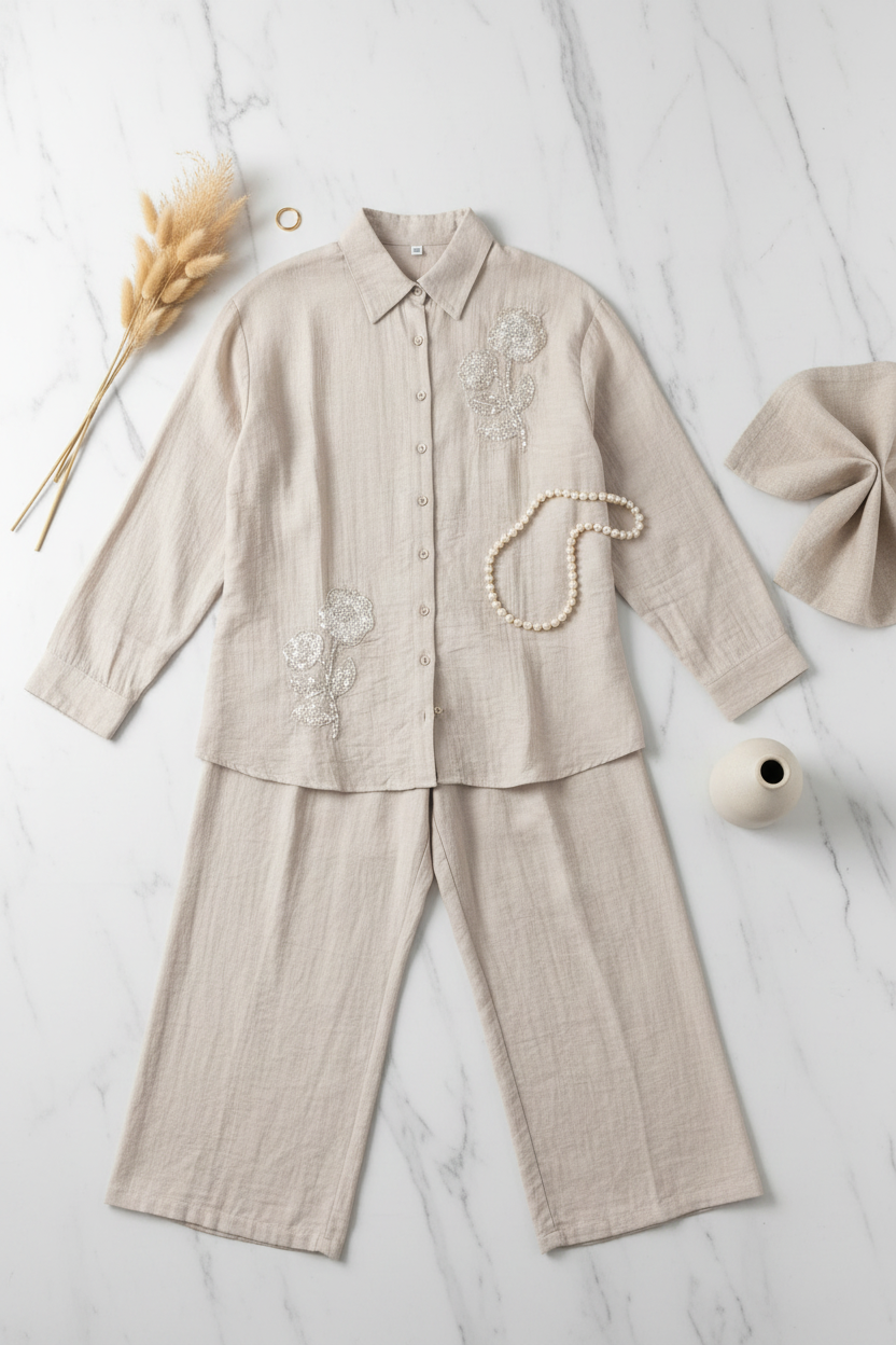 Summer Beige Co-ord Set