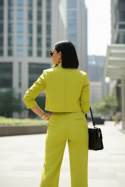 The Alina Lime Green Office Set