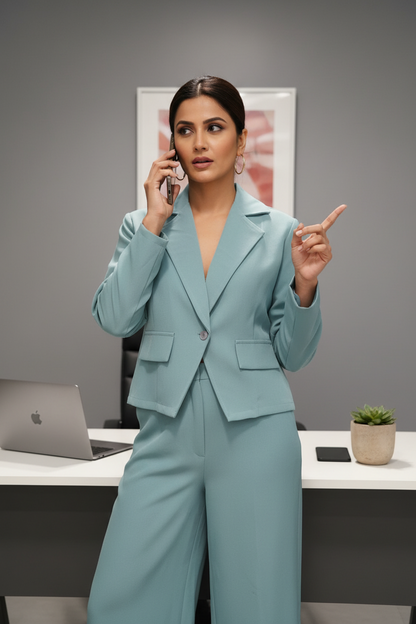 The Alina Teal Blue Office Set