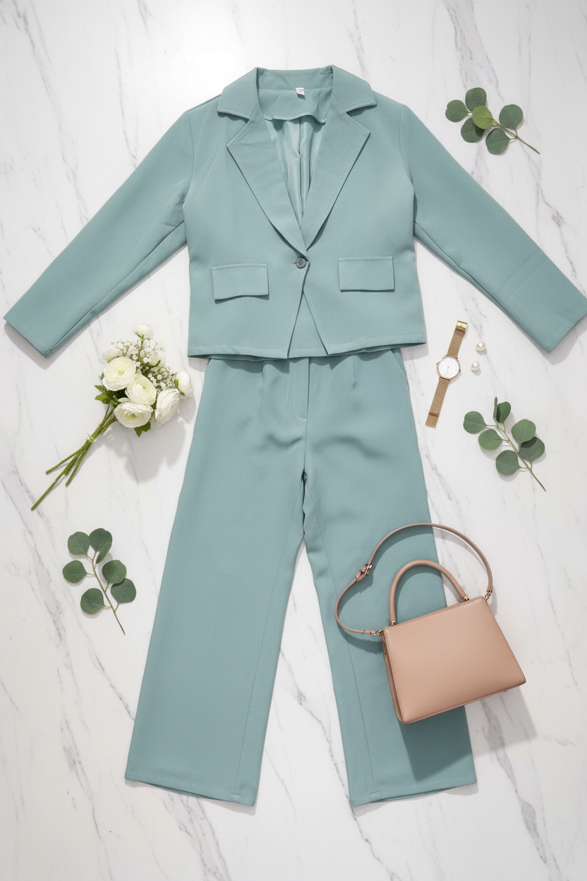 The Alina Teal Blue Office Set